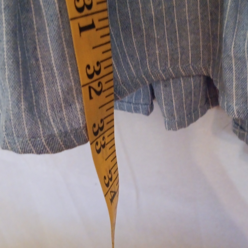 Entro Striped Blue Top with Red Floral Detail - Picture 6 of 7
